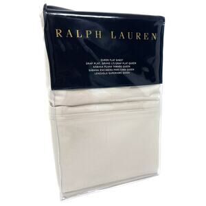 Ralph Lauren RL 464 QUEEN Flat Sheet “Pale Flannel" 100% Cotton Percale